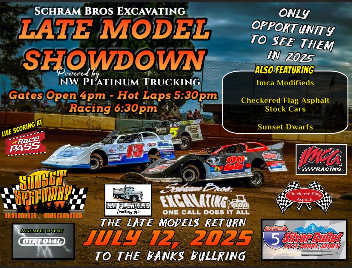 Sunset - In less than 72 hours the Late Models Return! Schram Bros ...