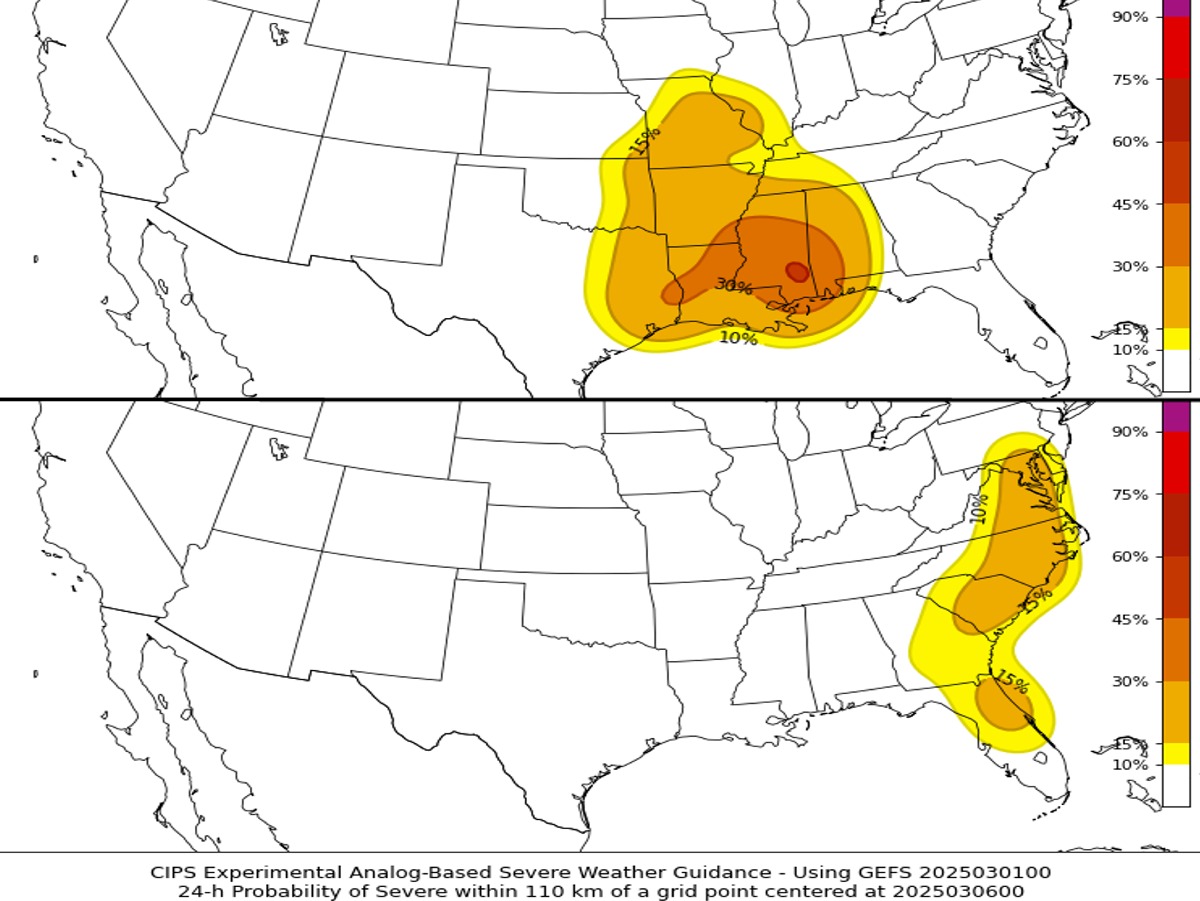 Overnight CIPS model showing areas... - Mike's Weather Page | Facebook