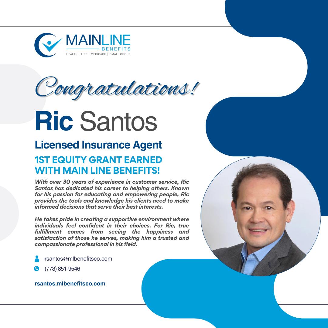 Main Line Benefits - Congratulations to Ric Santos! 🎉 A huge ...