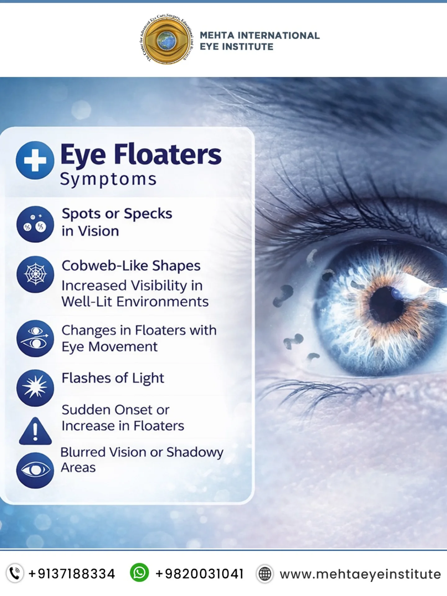 The Mehta - 👁️ Eye Floaters: When Should You See a Doctor? Occasional ...