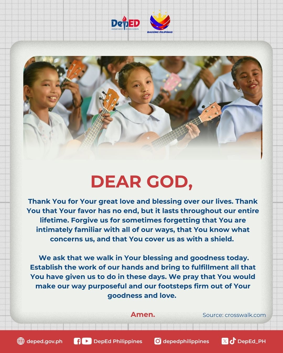 DepEd - Let’s begin our week with a smile and a grateful heart. Happy ...