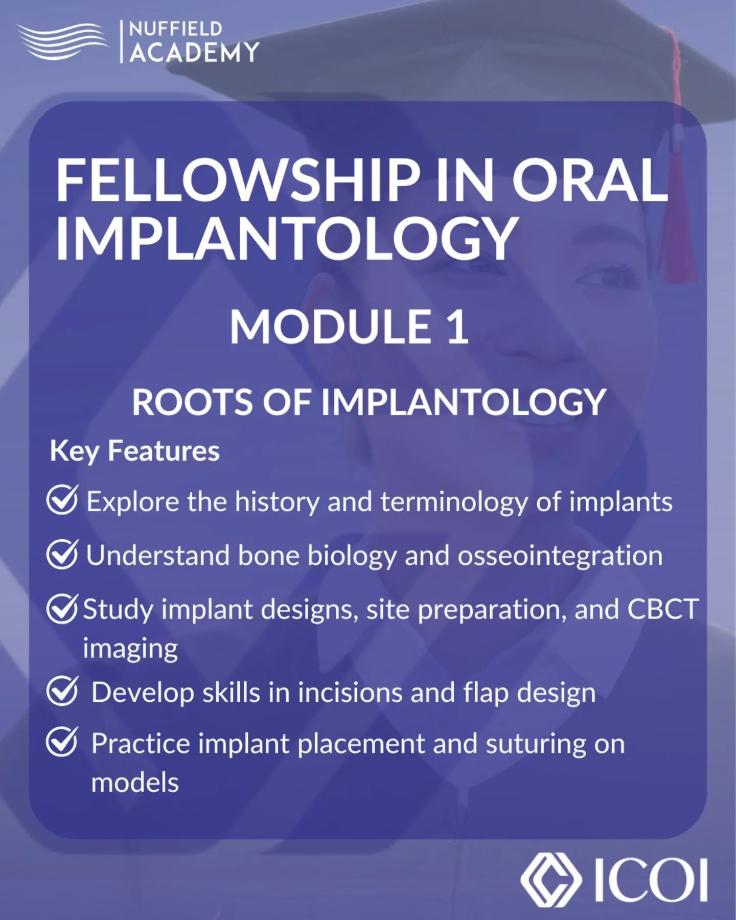 🦷 𝐅𝐞𝐥𝐥𝐨𝐰𝐬𝐡𝐢𝐩 𝐢𝐧 𝐎𝐫𝐚𝐥 𝐈𝐦𝐩𝐥𝐚𝐧𝐭𝐨𝐥𝐨𝐠𝐲 🎖️... - Nuffield Academy | Facebook