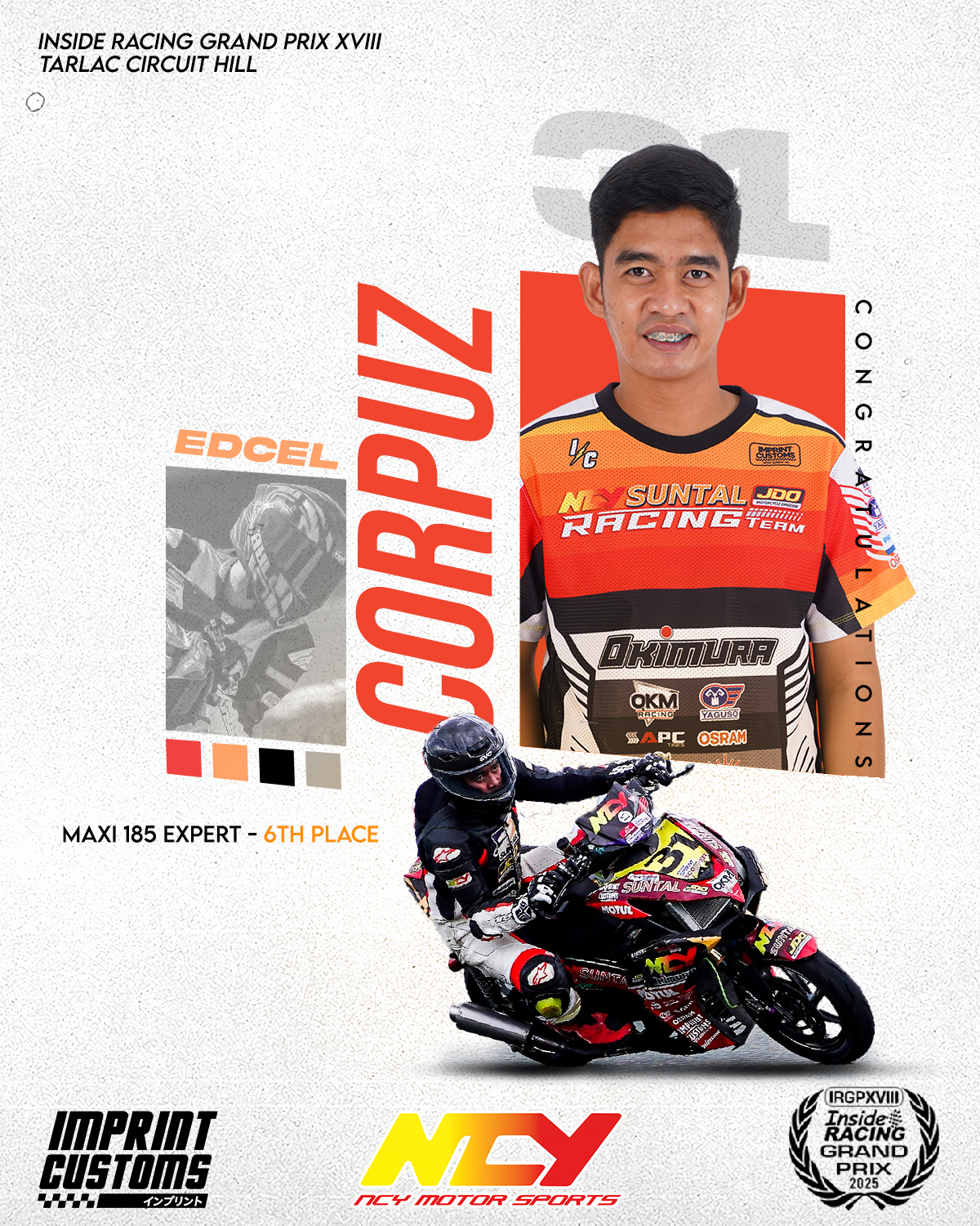 Imprint Customs - Congratulations, Ephraim Onahon of Honda... | Facebook