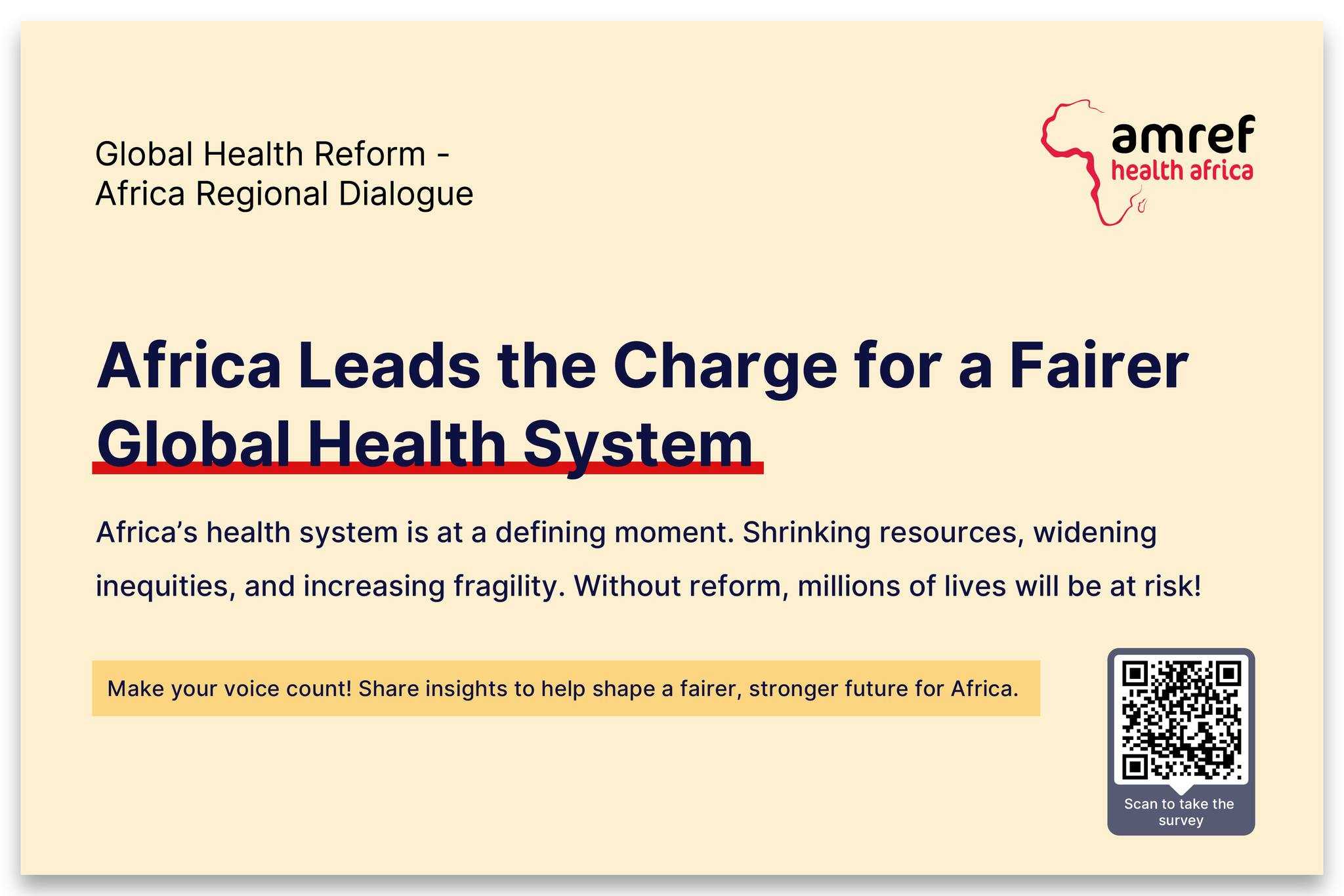 🌍 Be Part of Africa’s Voice in... - Amref Health Africa | Facebook