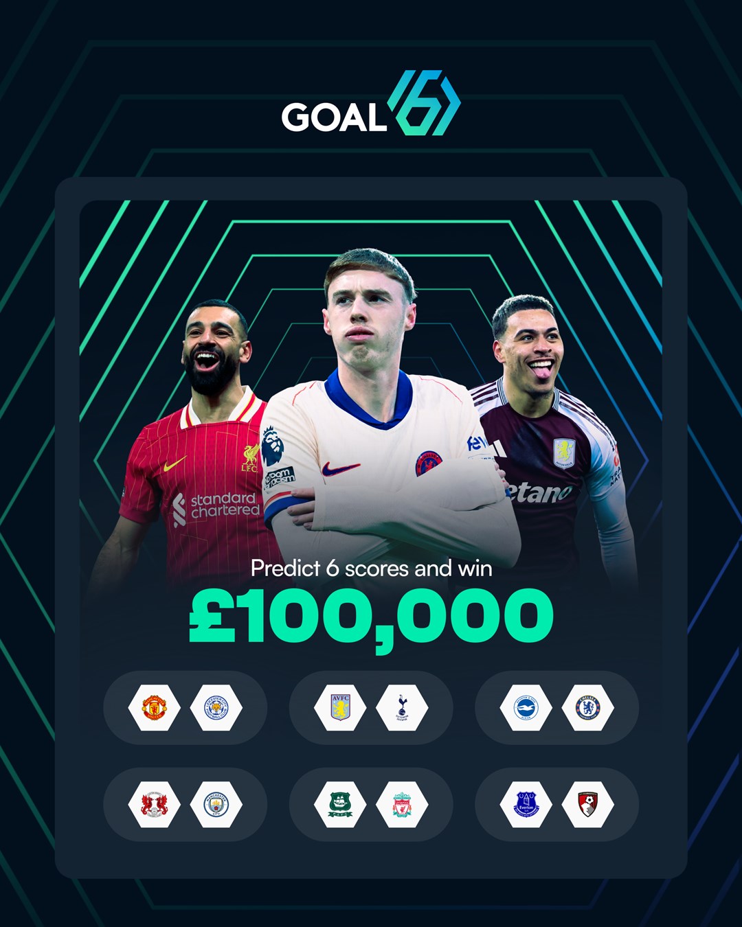 GOAL - Predict six scores correctly, win £100k - it’s that... | Facebook