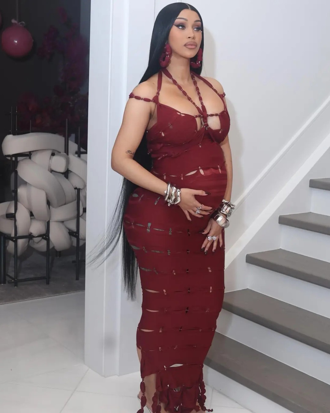 open lace back dress IT'S CARDI B DRESS  House of Exquisite Design