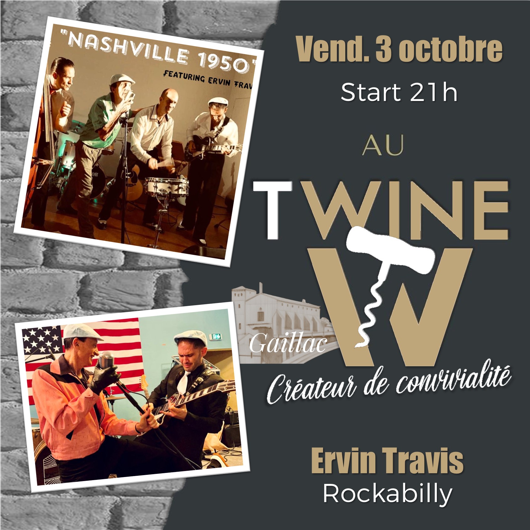 T WINE - 🎶 [ CONCERT ] 🎙️ Vendredi c'est soirée Rock'n'roll et ...