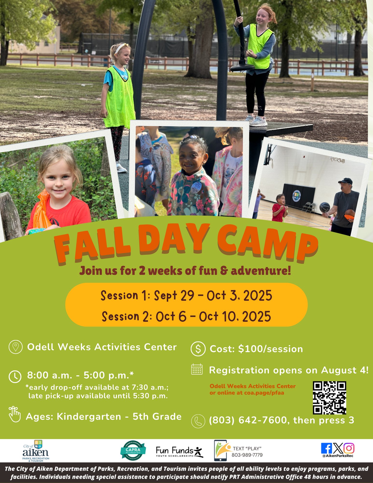 🍂 Fall Day Camp registration is NOW OPEN! Join us at Odell Weeks ...
