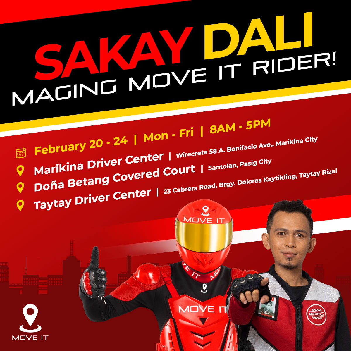 Move It - Kita kits sa rider acquisition events ngayong...