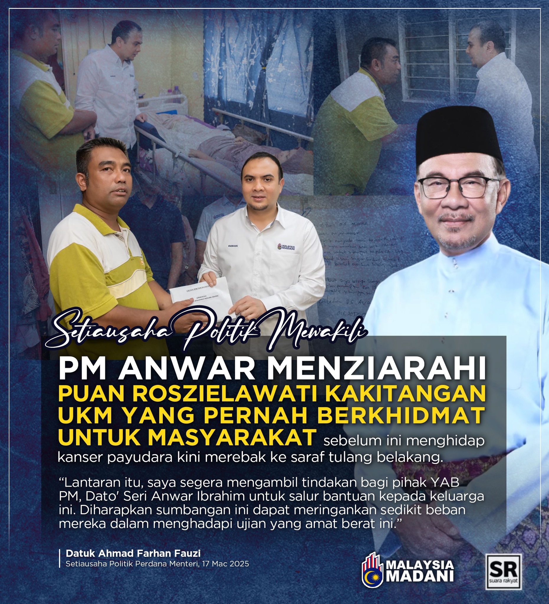 Suara - Tersentuh melihat ketekunan Encik Mohd Azril yang menulis surat ...
