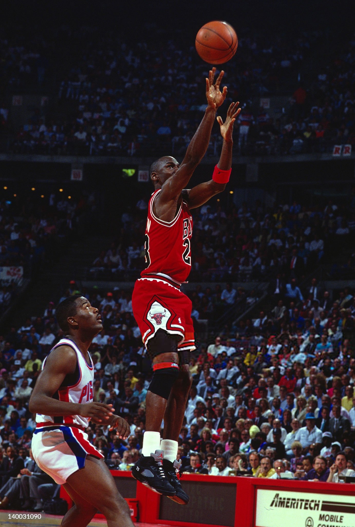 1990: NBA's greatest player Michael Jordan of the Chicago Bulls