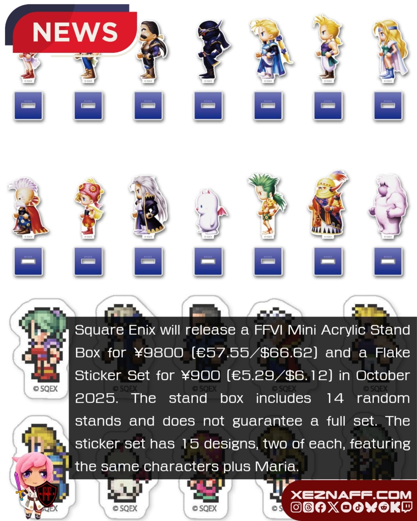 Square Enix has announced a new Final Fantasy VI Mini Acrylic