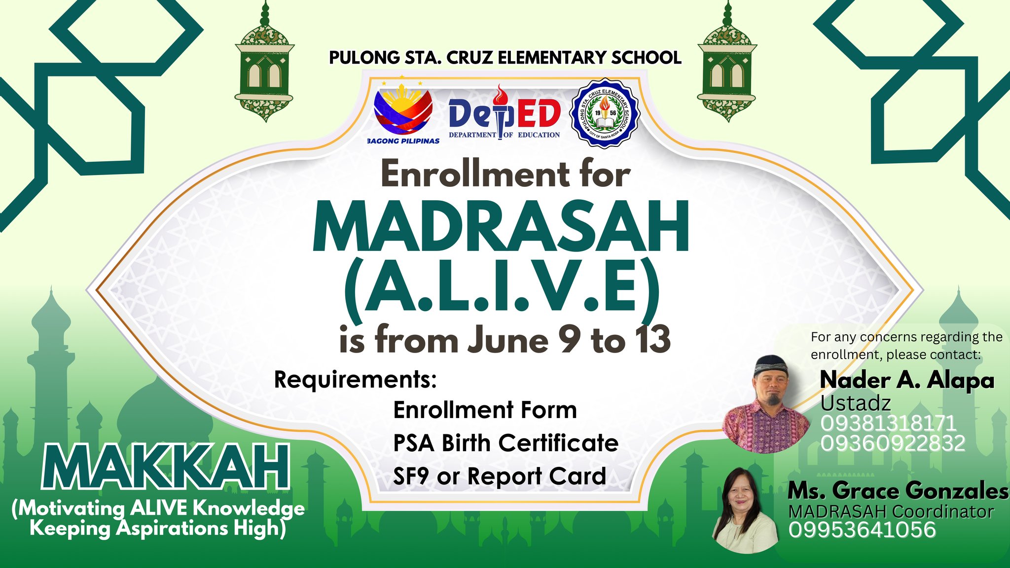 DepEd - Assalamu Alaikum! Dahil ang ating paaralan ay certified ...