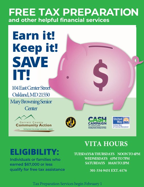 Free tax help for Charles County seniors and low-income adults