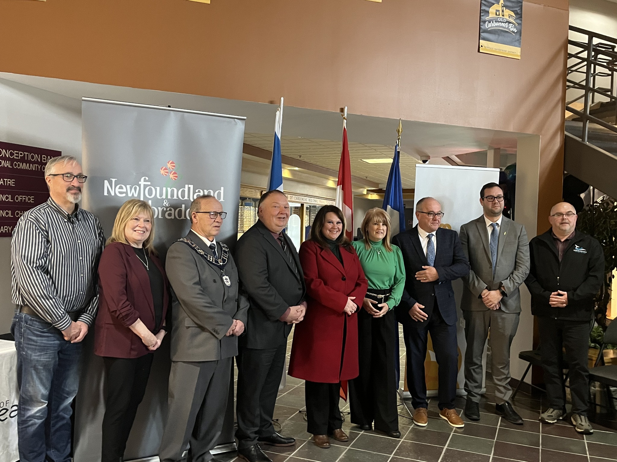 Town - From Left to Right: Deputy Mayor Fred Earle, Town of Carbonear ...