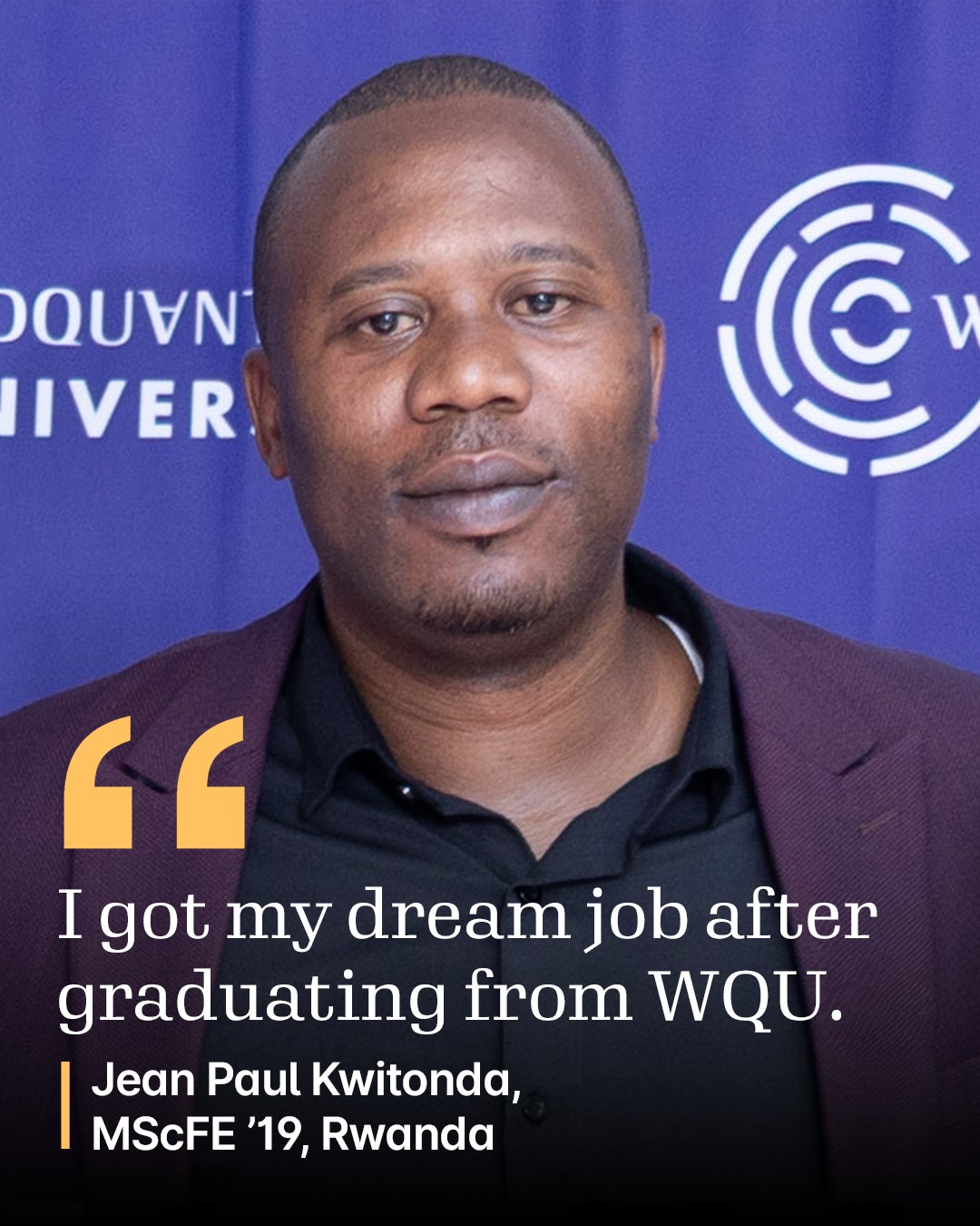 #MotivationMonday. Meet Jean Paul... - WorldQuant University | Facebook