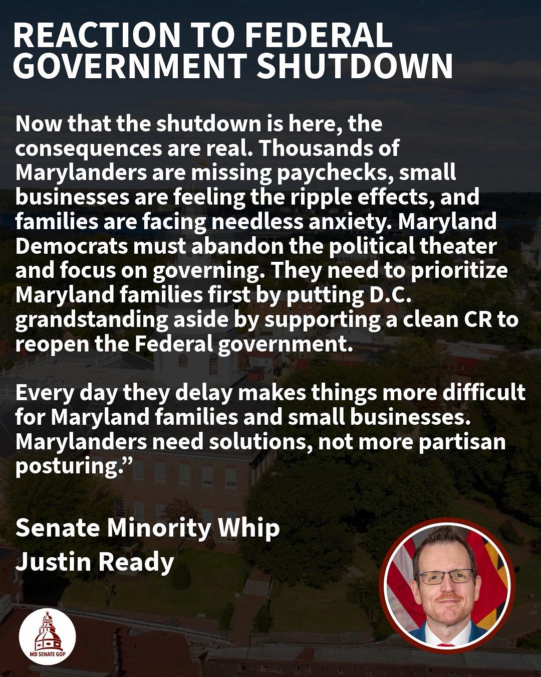 Senator Justin Ready | Facebook