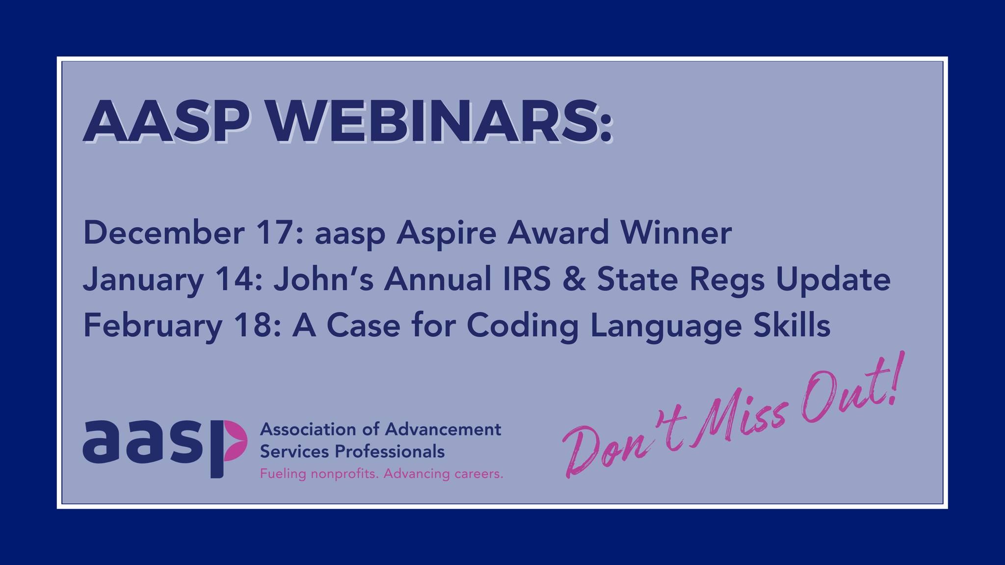 Association of Advancement Services Professionals (aasp) | Seattle WA