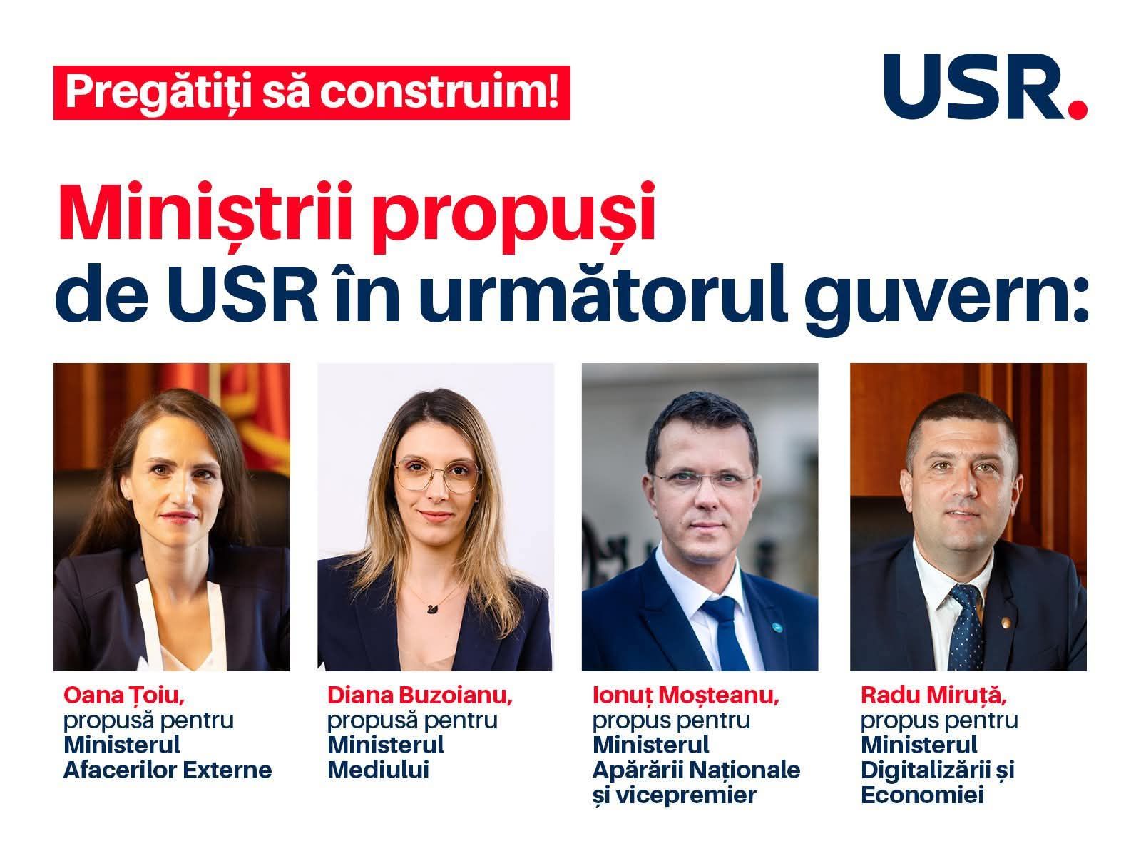 Bogdan - USR intră în noul guvern cu 𝐩𝐚𝐭𝐫𝐮 𝐦𝐢𝐧𝐢𝐬̦𝐭𝐫𝐢 𝐛𝐢𝐧𝐞 𝐩𝐫𝐞𝐠𝐚̆𝐭𝐢𝐭̦𝐢 ...