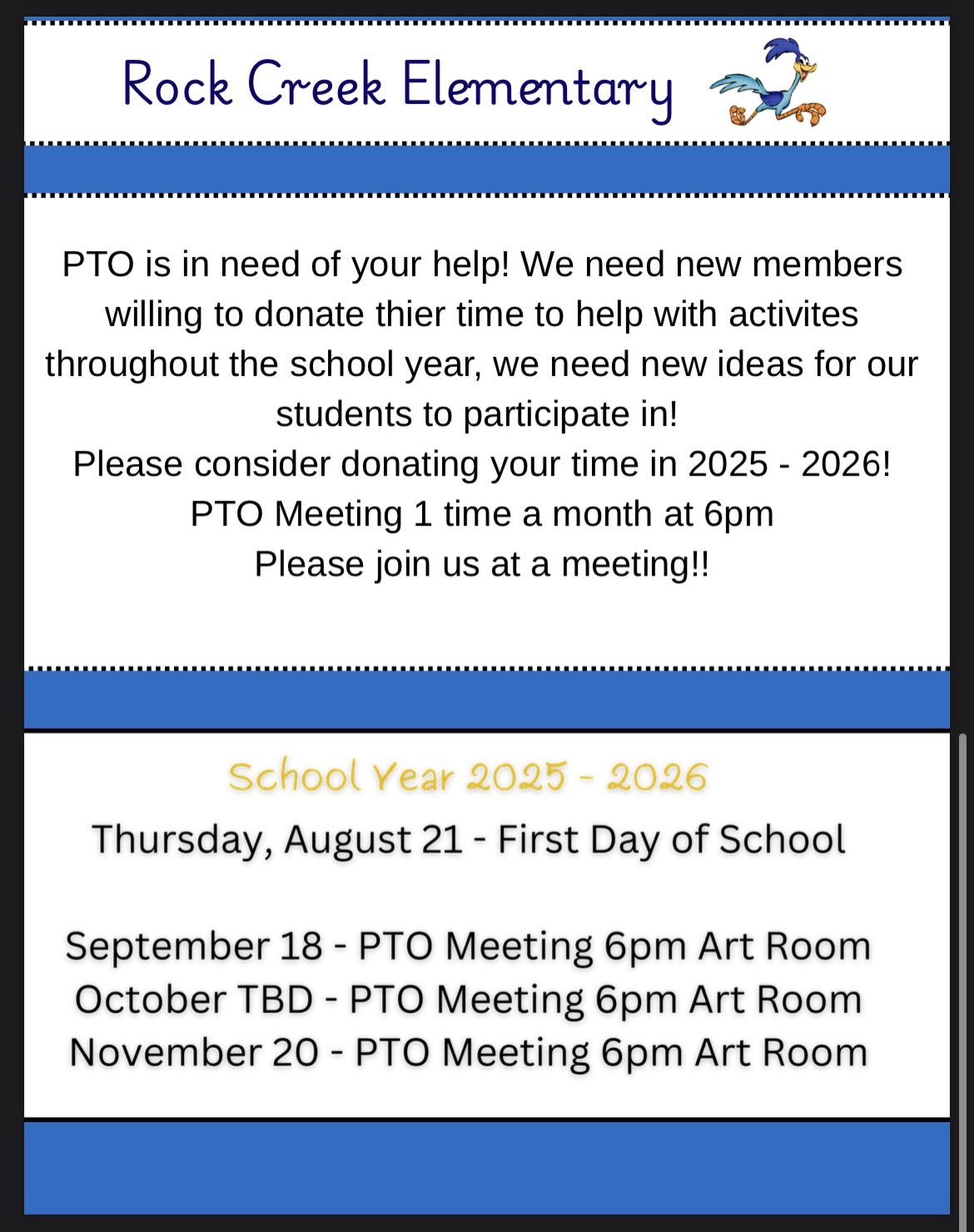 Rock Creek Elementary PTO | Rock Creek OH