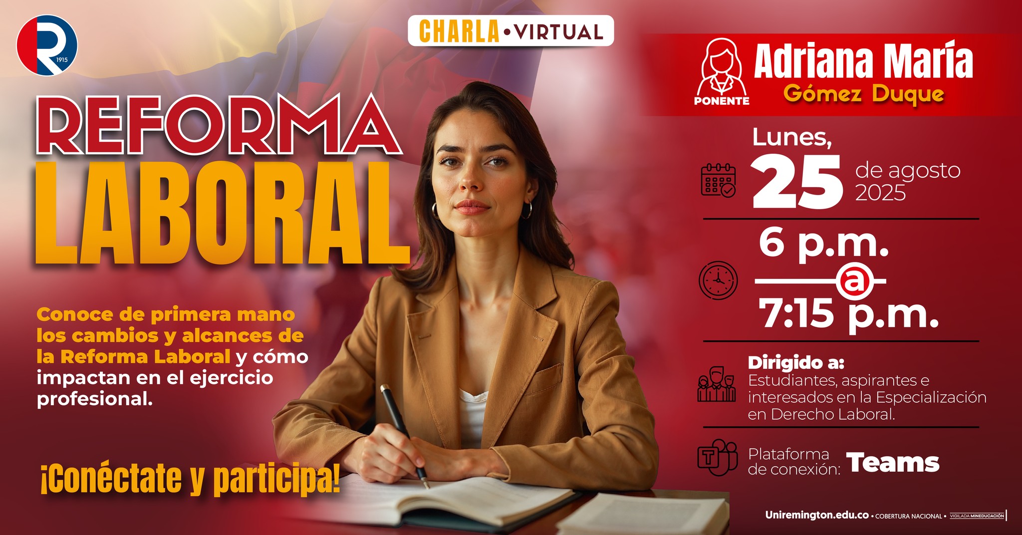 Uniremington - ⚖️ Charla Virtual – Conoce de primera mano los cambios y ...