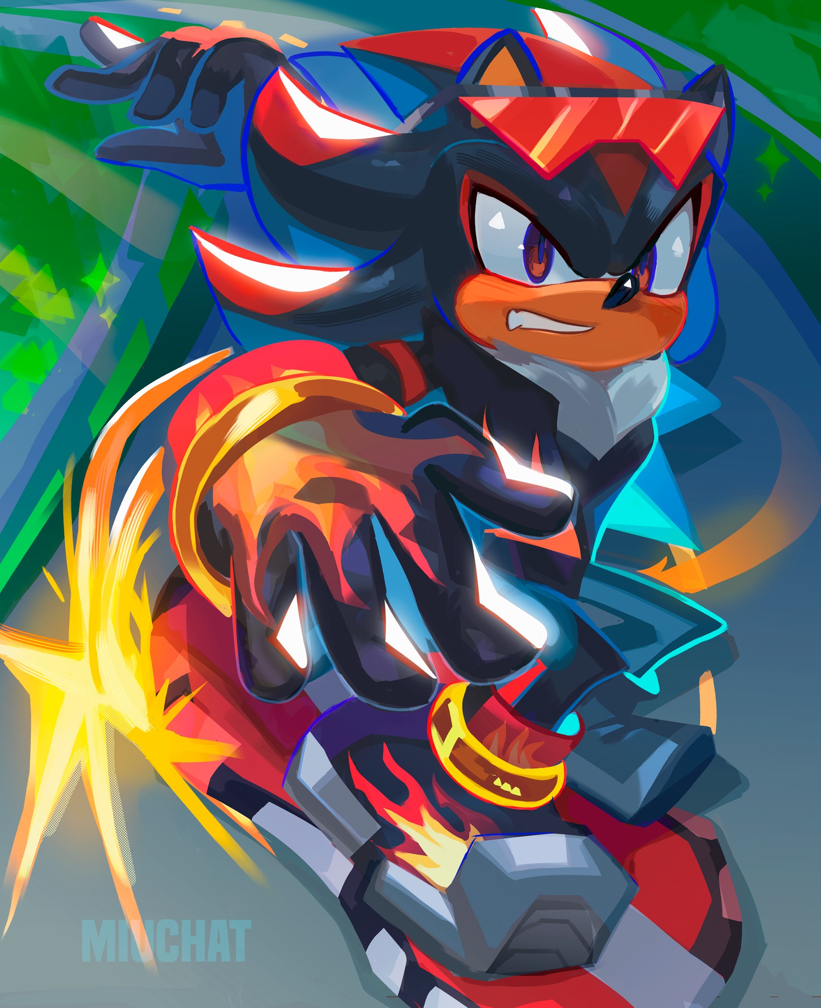 MiuChat-Cat･ω･ - I'm gonna hit you, Shadow speed!🦔 #shadowthehedgehog # ...