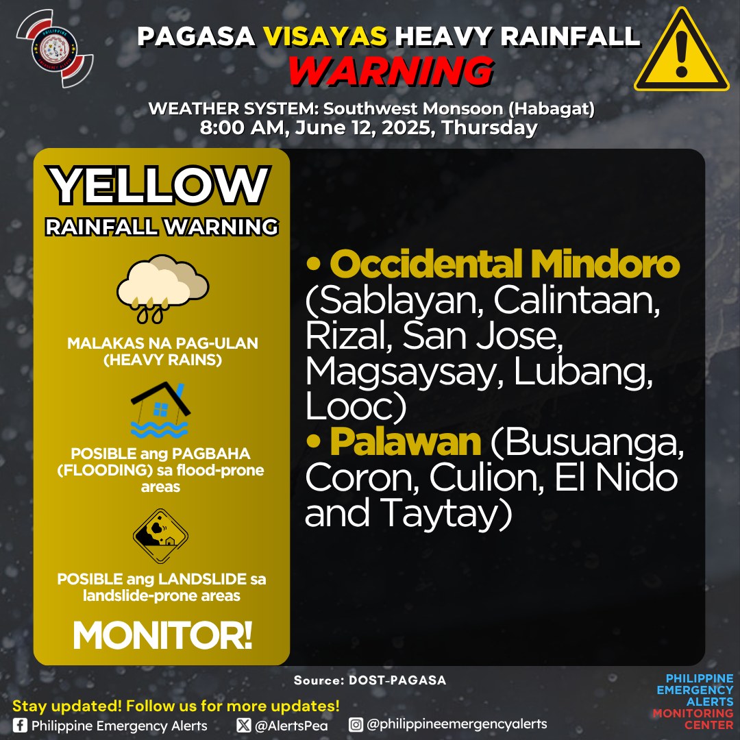 🟨 YELLOW WARNING, PATULOY NA... - Philippine Emergency Alerts | Facebook