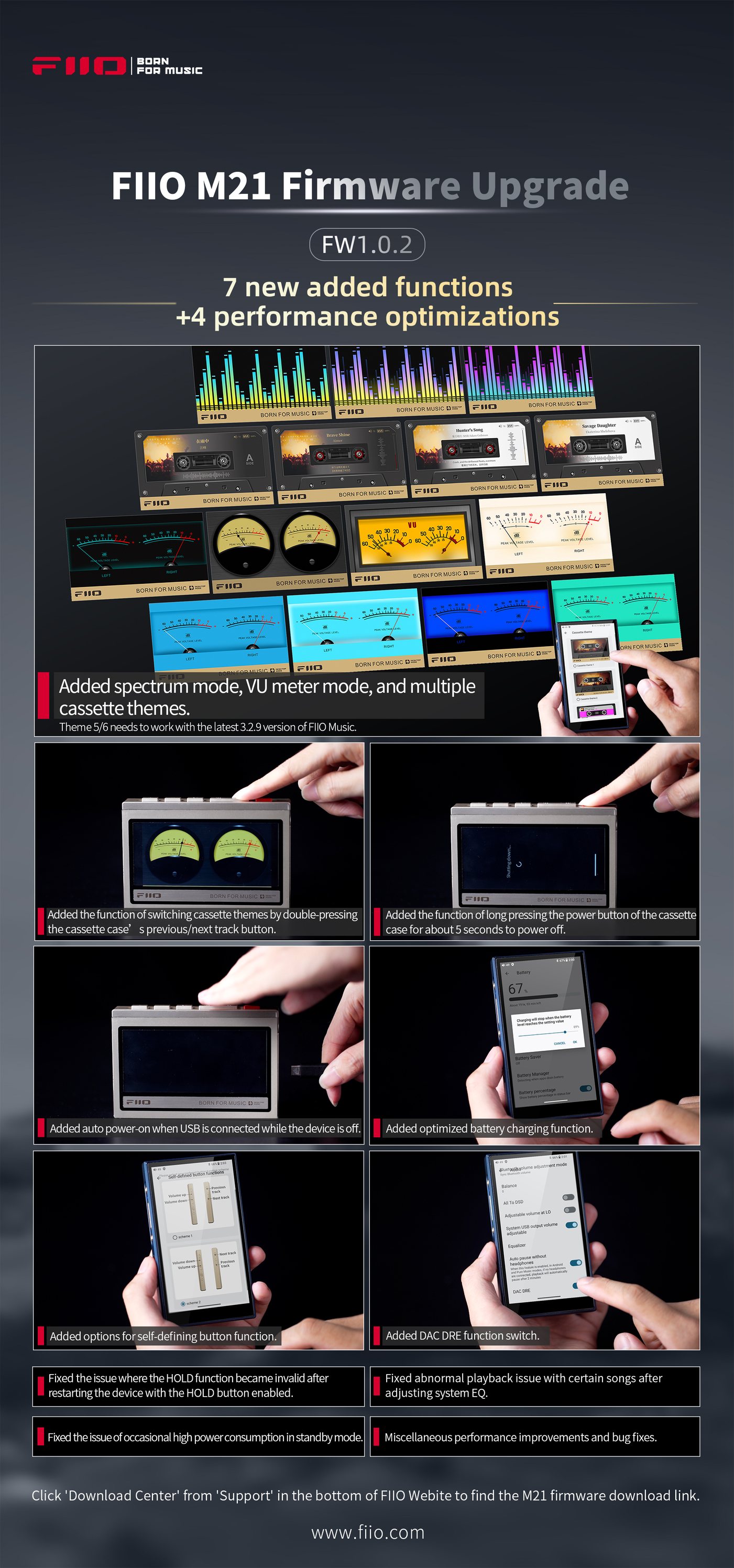 The new firmware FW1.0.2 for M21 is now available! Unlock more 