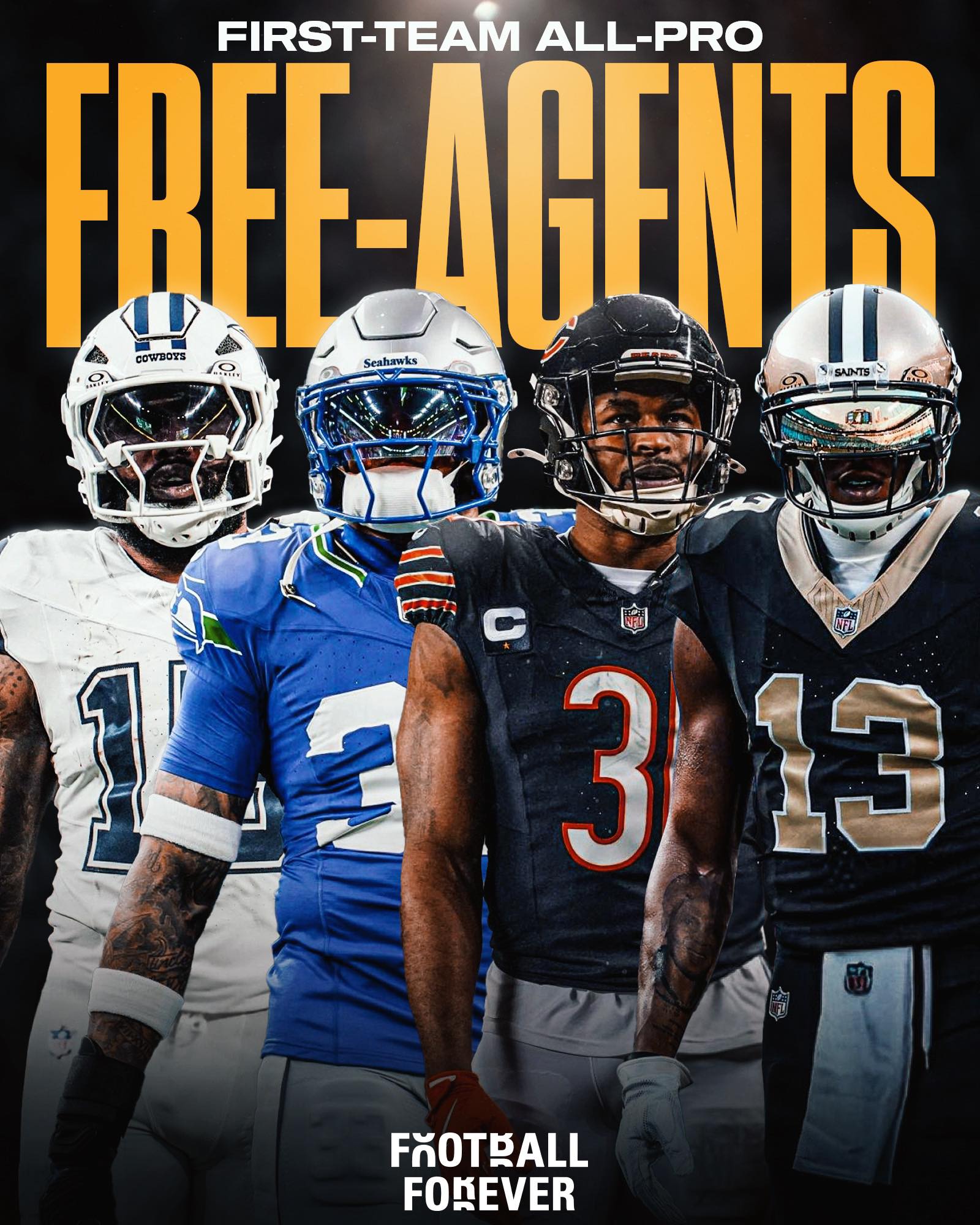 Football - Notable First-team All-Pros that remain free-agents: 🔶WR ...