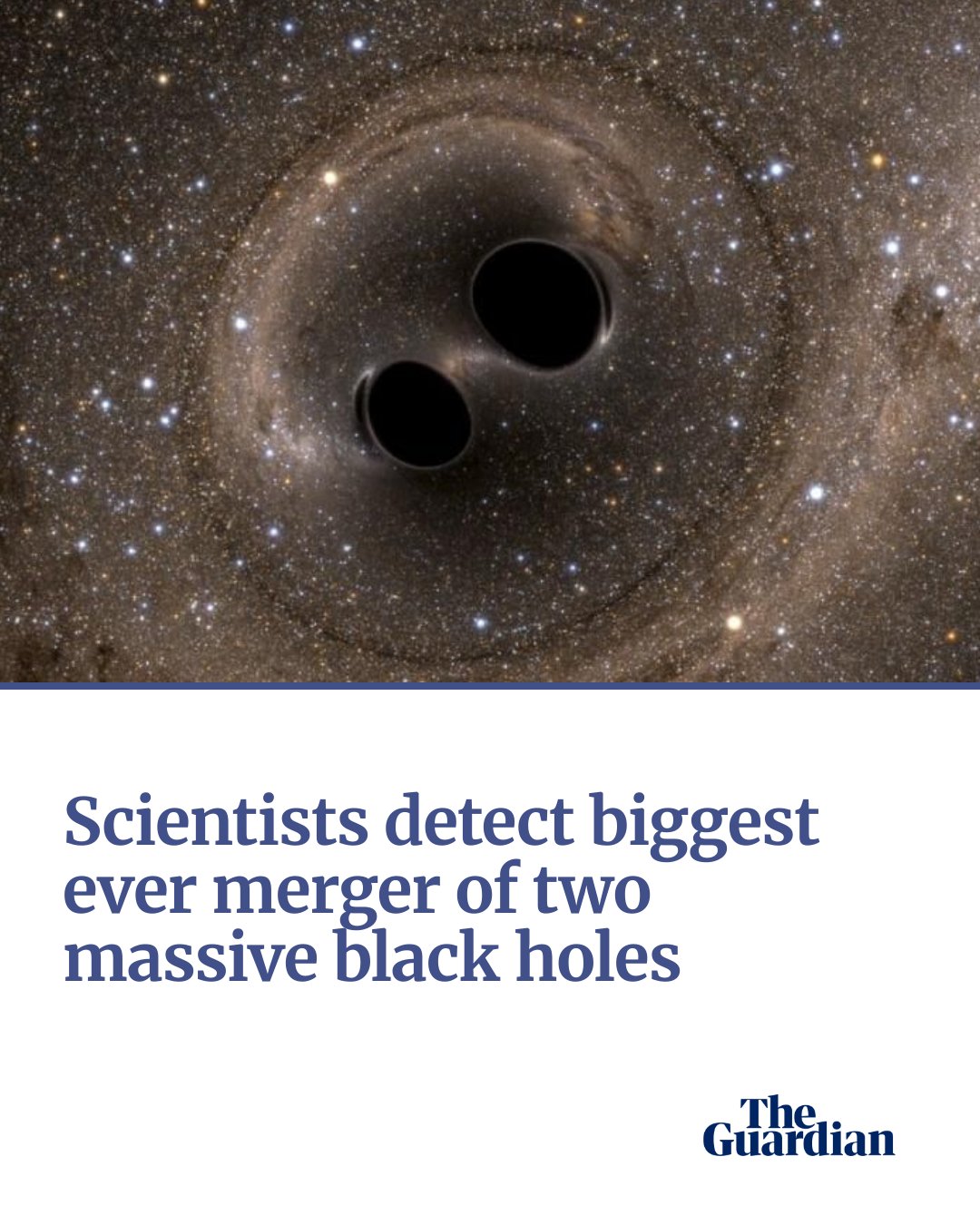 Ripples in space-time from collision recorded by gravitational