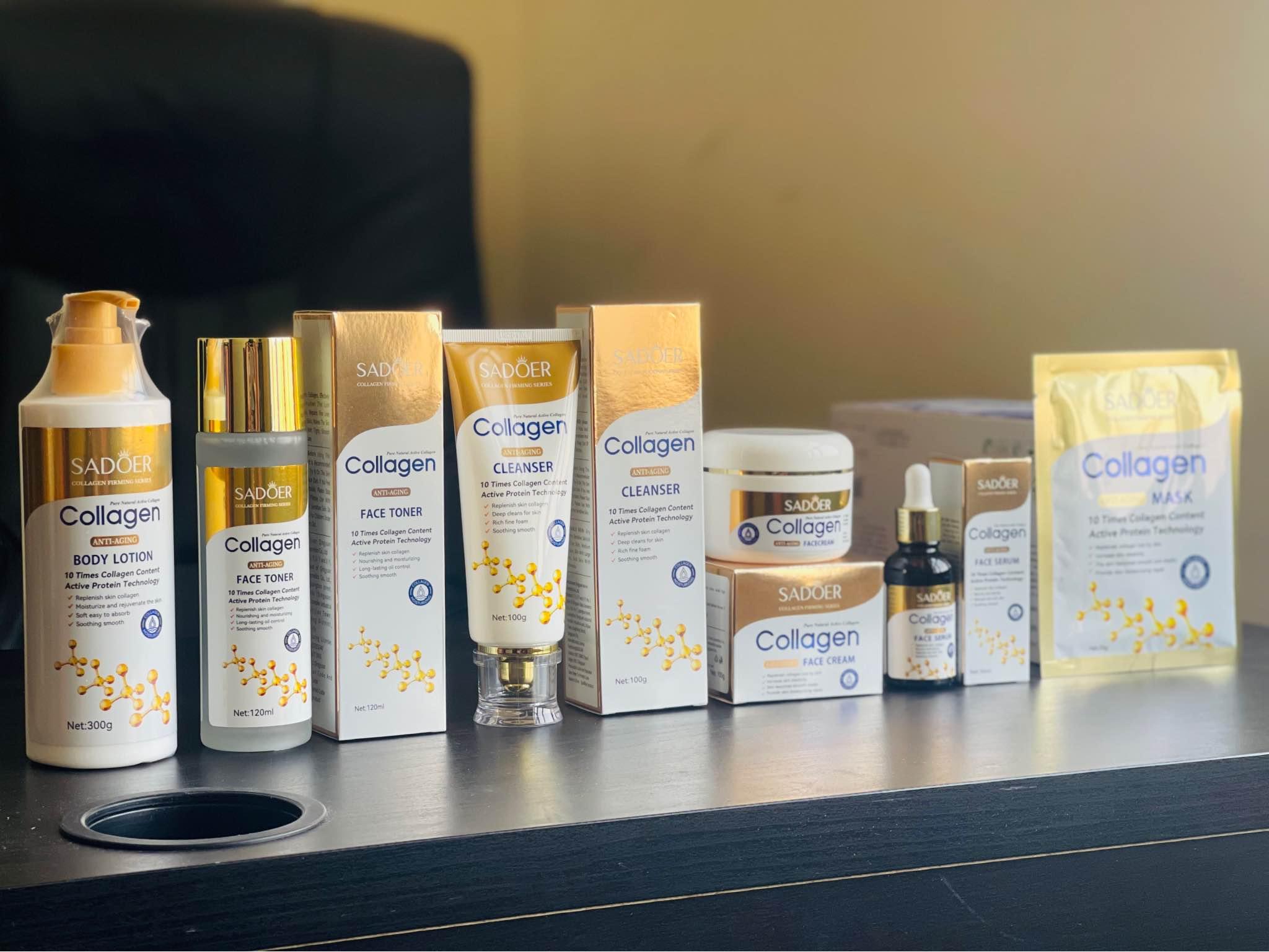 Sadoer collagen skin care bundle set for clear and glowing korean 