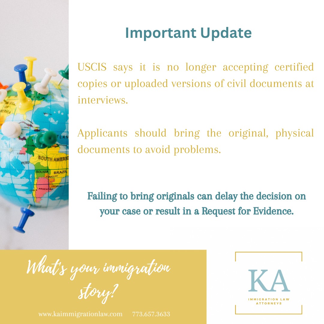 Katsivalis - 📣 USCIS Interview Document Update USCIS has confirmed that ...