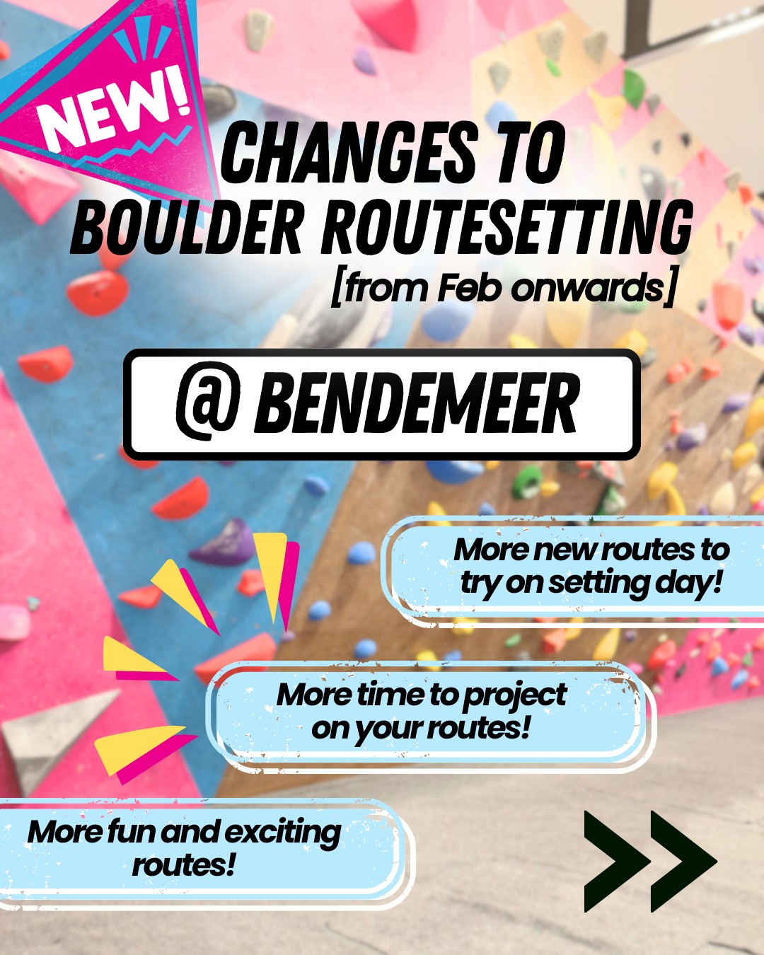BFF Climb - [ UPDATED ] 🚨 NEW ROUTESETTING UPDATES 🚨 Big... | Facebook