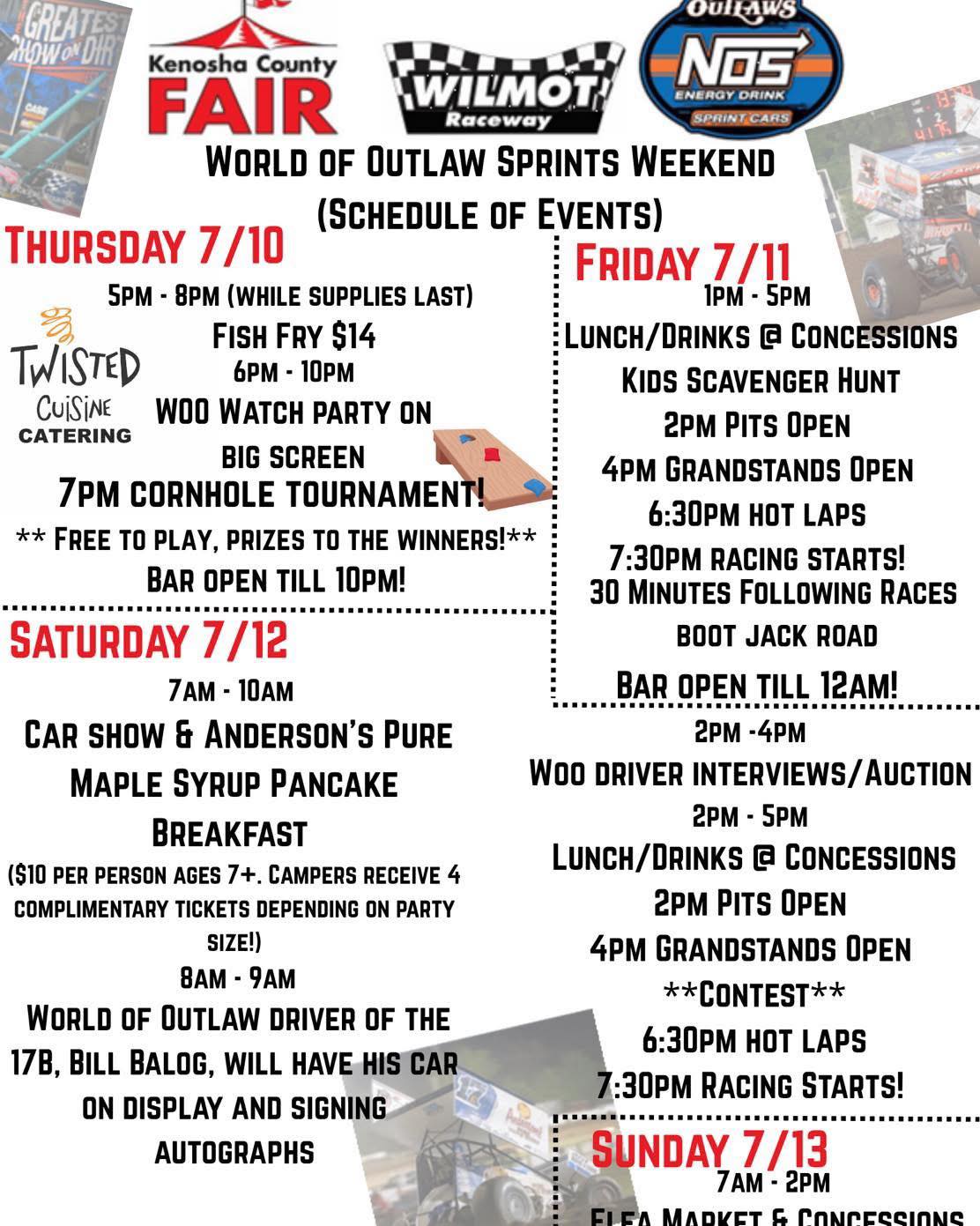 Wilmot - In addition to the World of Outlaws Sprint Car Series races ...