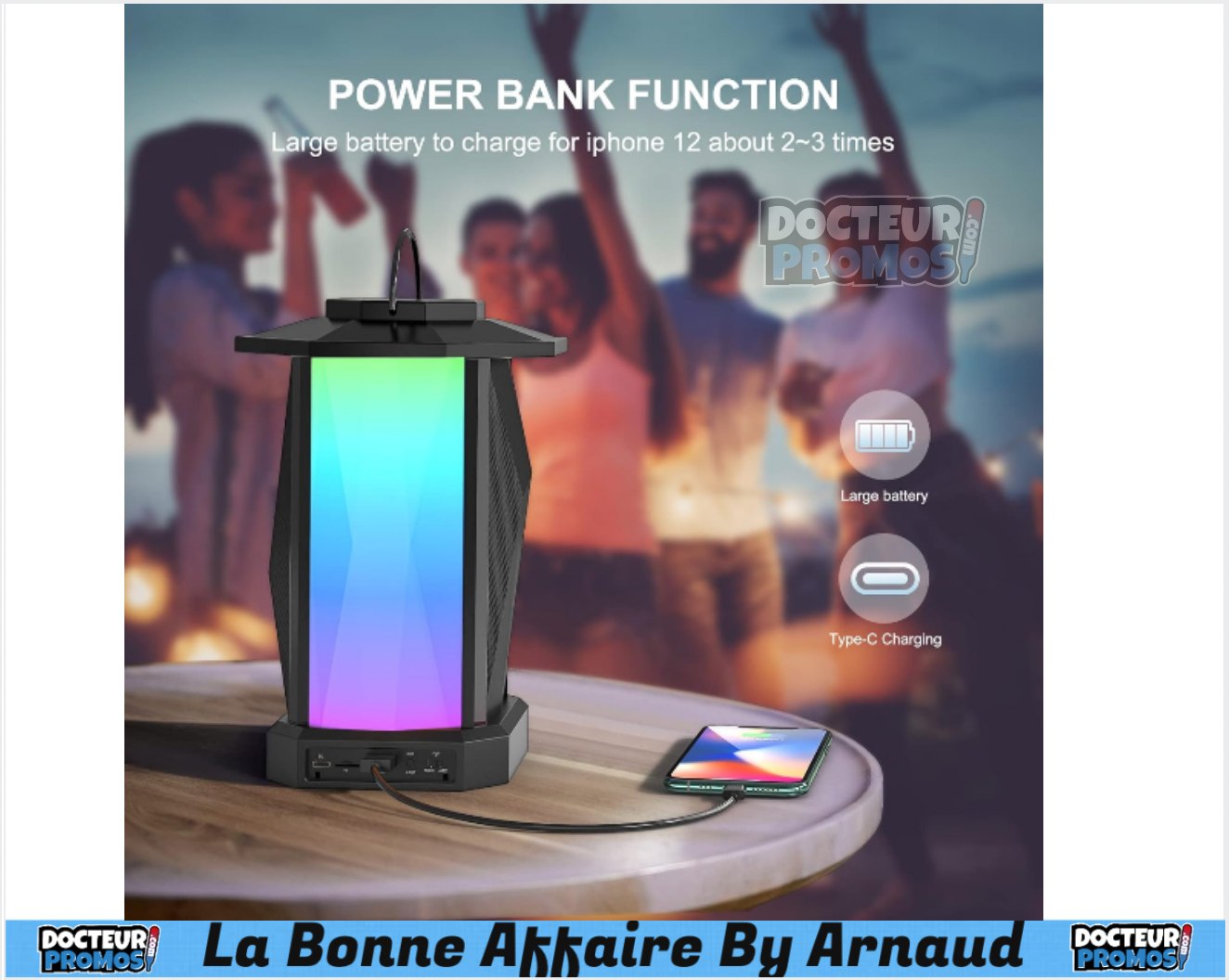 Ortizan Enceinte Bluetooth, Enceinte Portable, Enceinte Bluetooth Puissante de 40W, Étanches