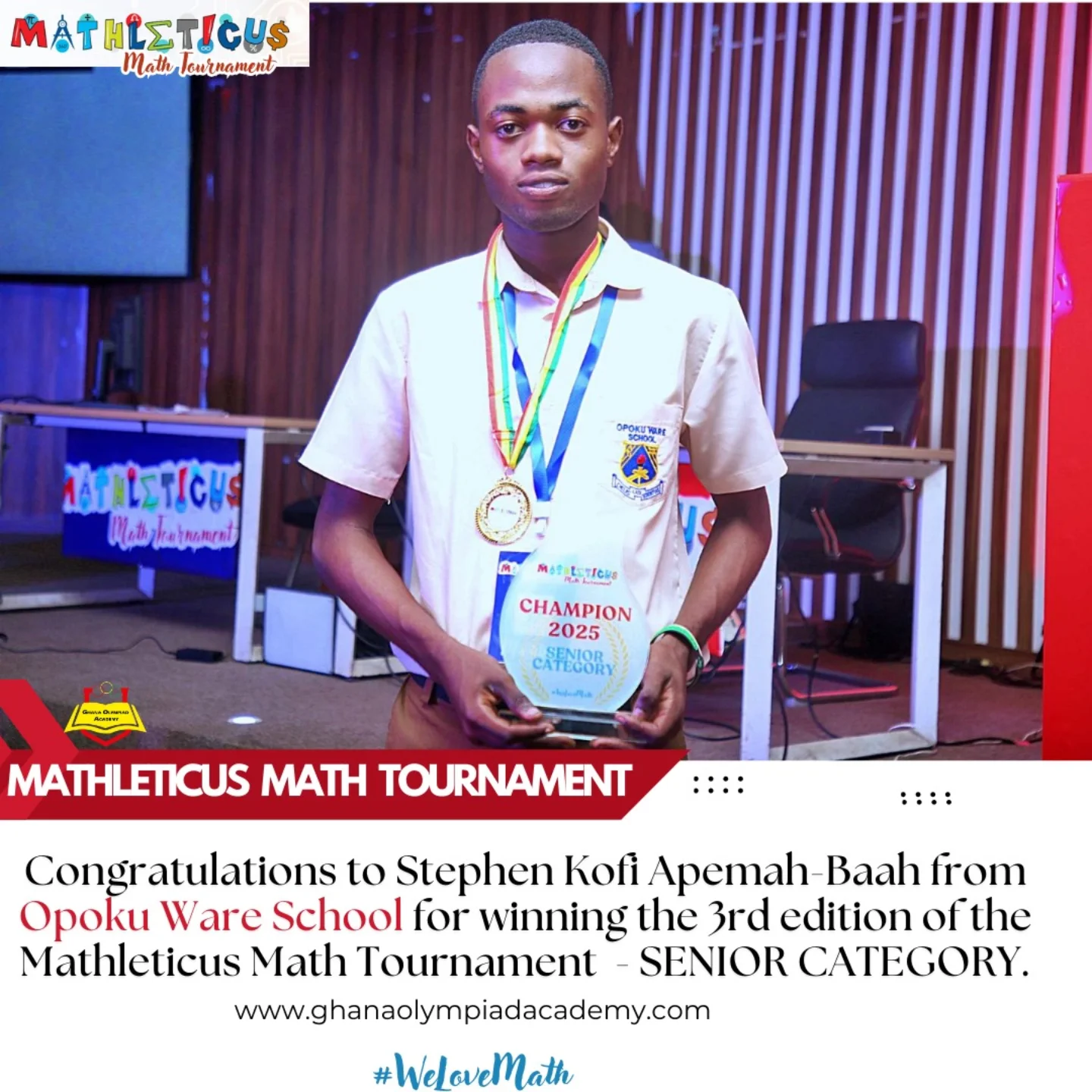 Ghana - 🎉 Congratulations to Stephen Kofi Apemah-Baah from Opoku Ware ...
