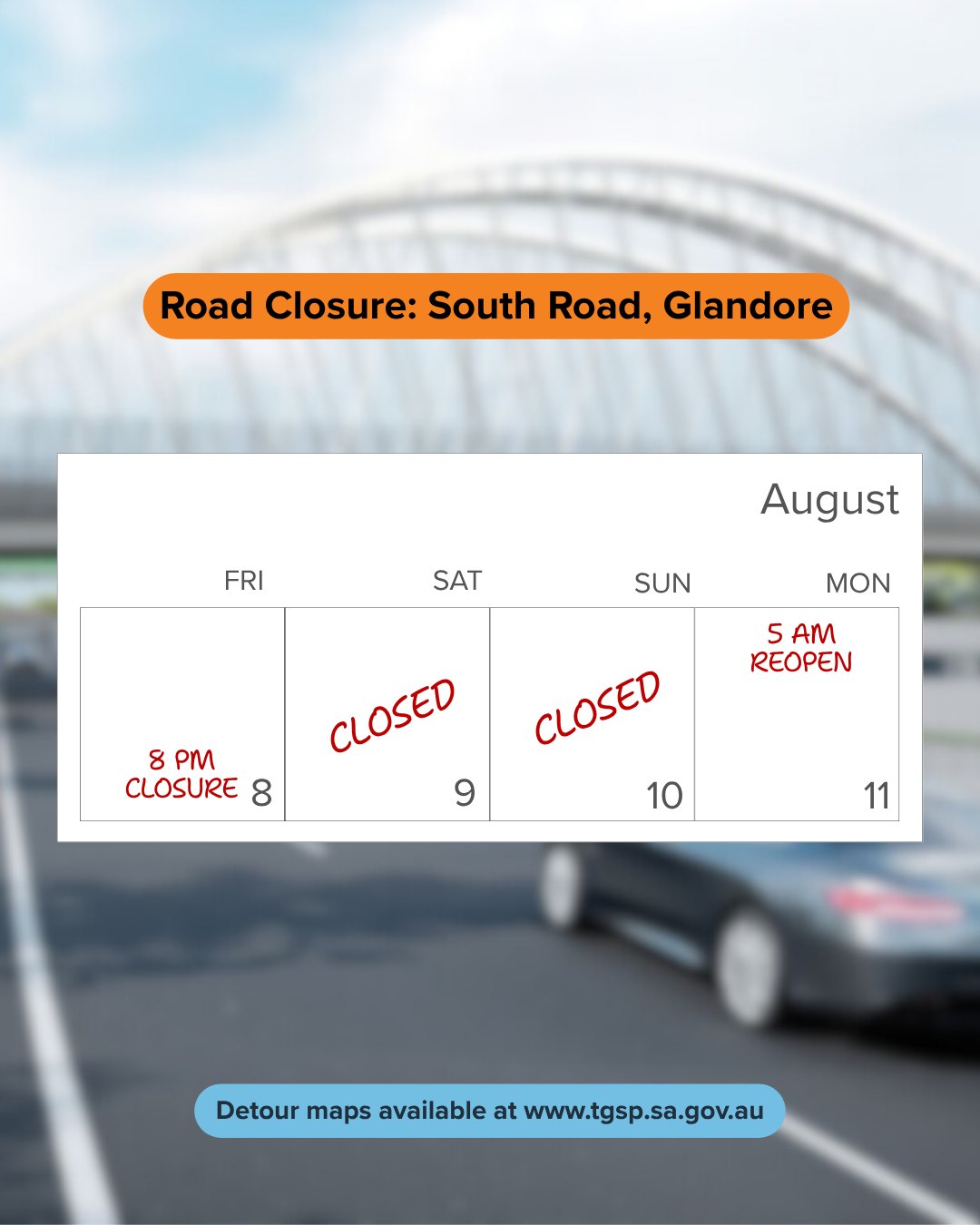 SA - REMINDER 🚨🚧 South Road will be closed between Forest Avenue and ...