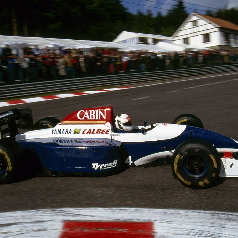 Andrea de Cesaris in 1993 Hockenheim with Tyrrell 021