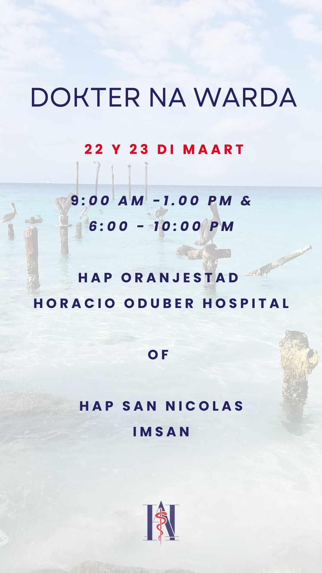 HAVA Aruba - Schedule dokter na warda pa e weekend aki! Ps. Corda ...