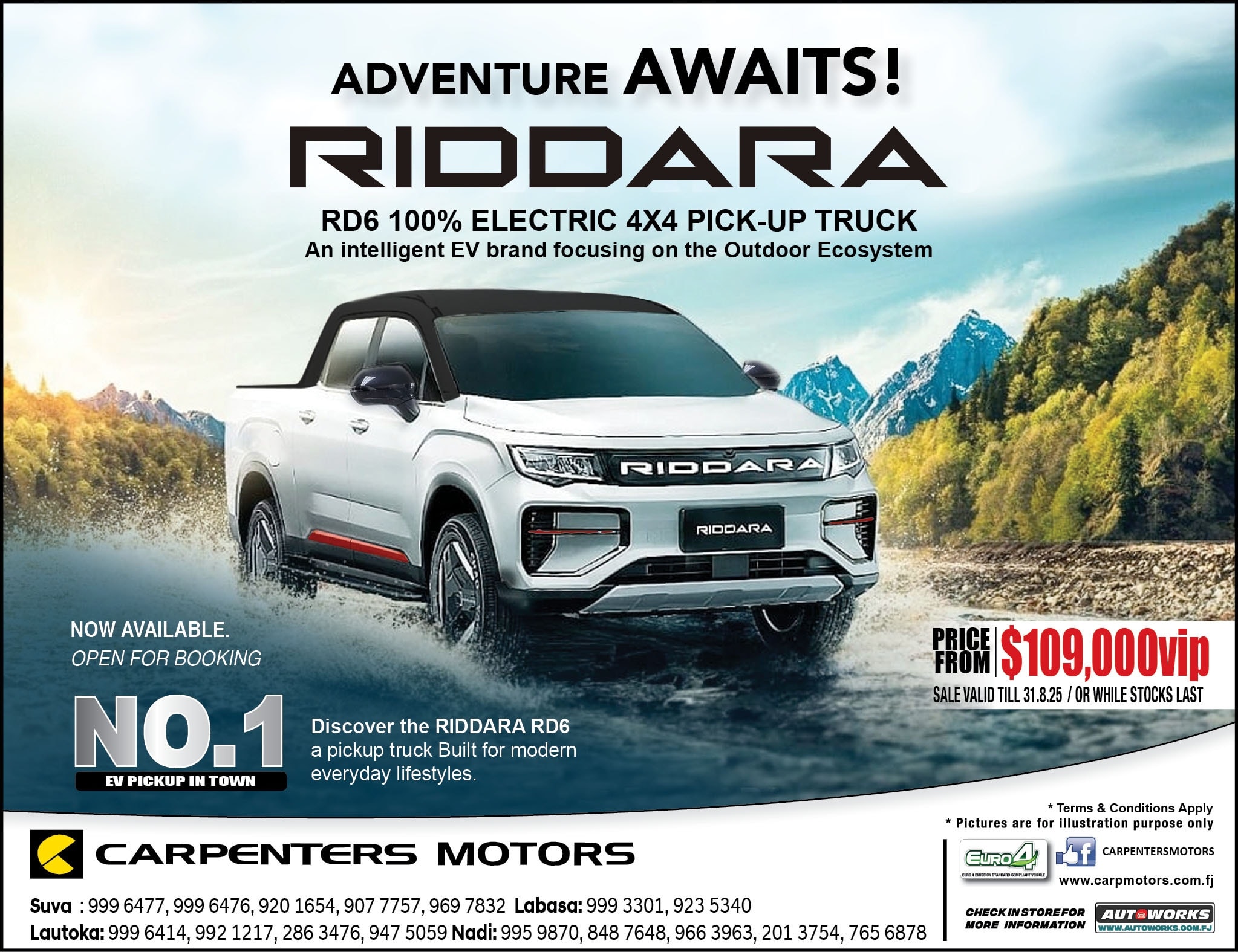 Carpenters - Introducing the All-New Riddara RD6. 100% Electric | 4x4 ...