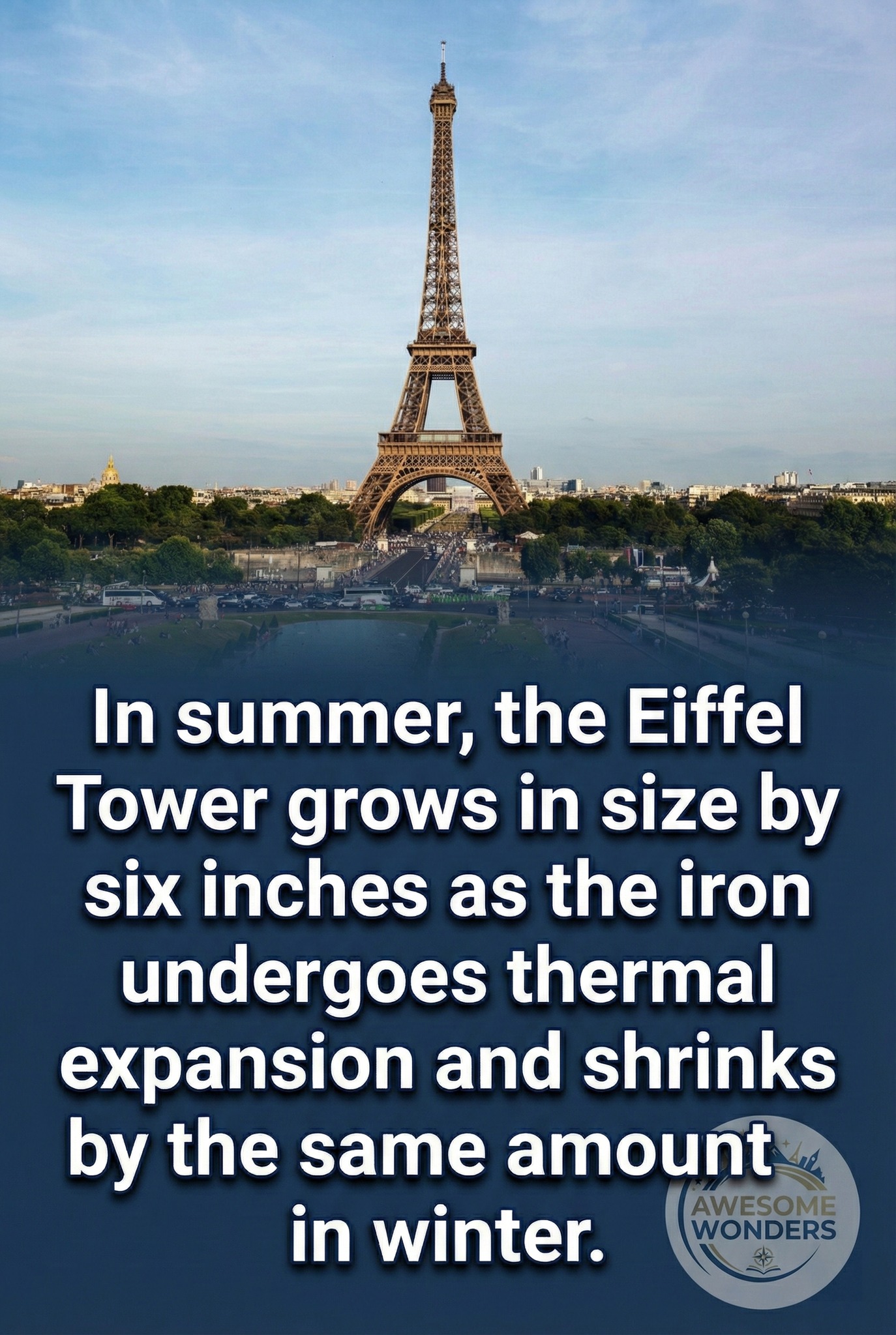 The Eiffel Tower, one of the most famous landmarks in the world 