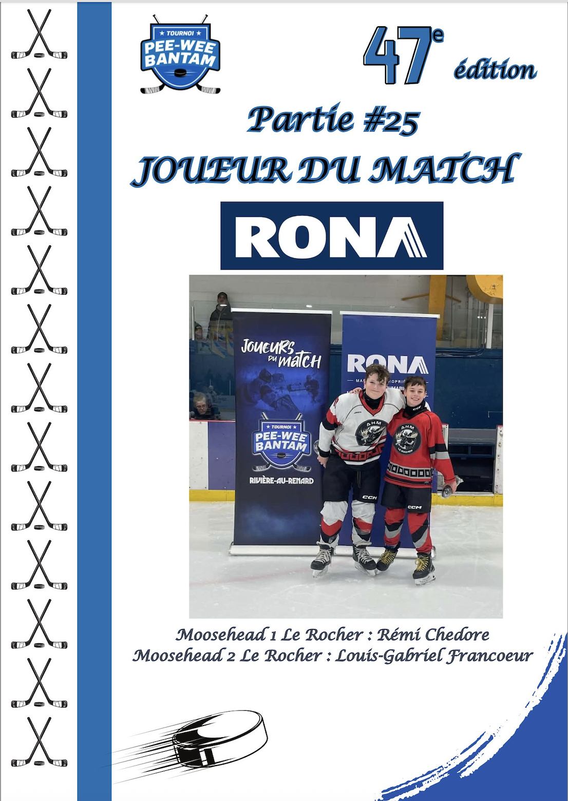 Tournoi PeeWee / Bantam de Rivière au Renard
