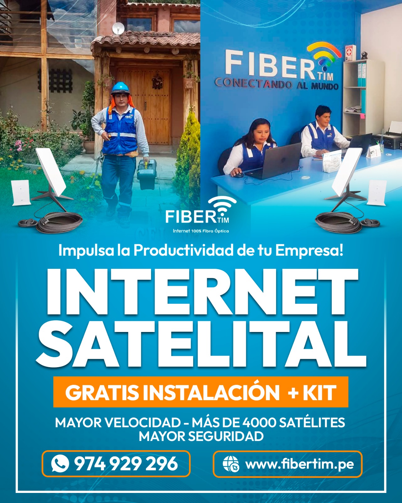 Fibertim - 🌐 ¿Tu empresa necesita un impulso? 🌐 INTERNET SATELITAL 🚀 ...