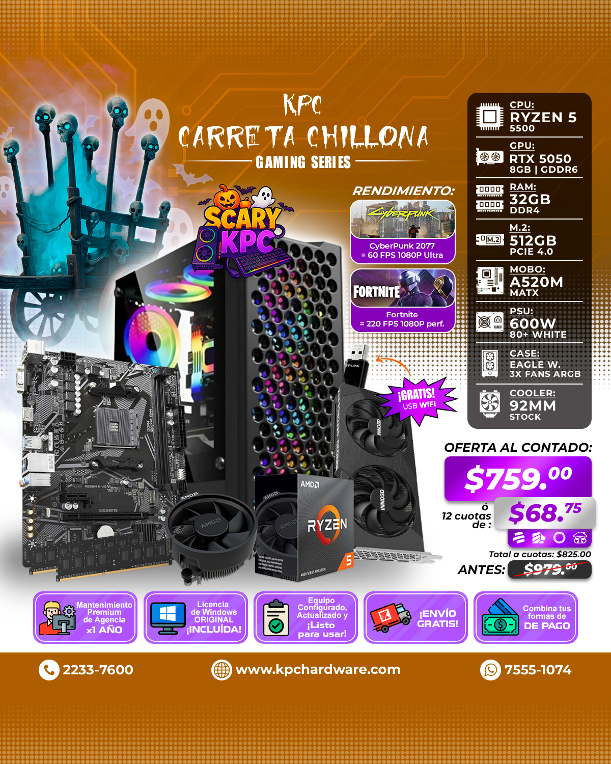 KPC - 🦽MICROPROCESADOR: AMD RYZEN 5 5500 / 4.2GHZ / 6 NÚCLEOS / 12 ...