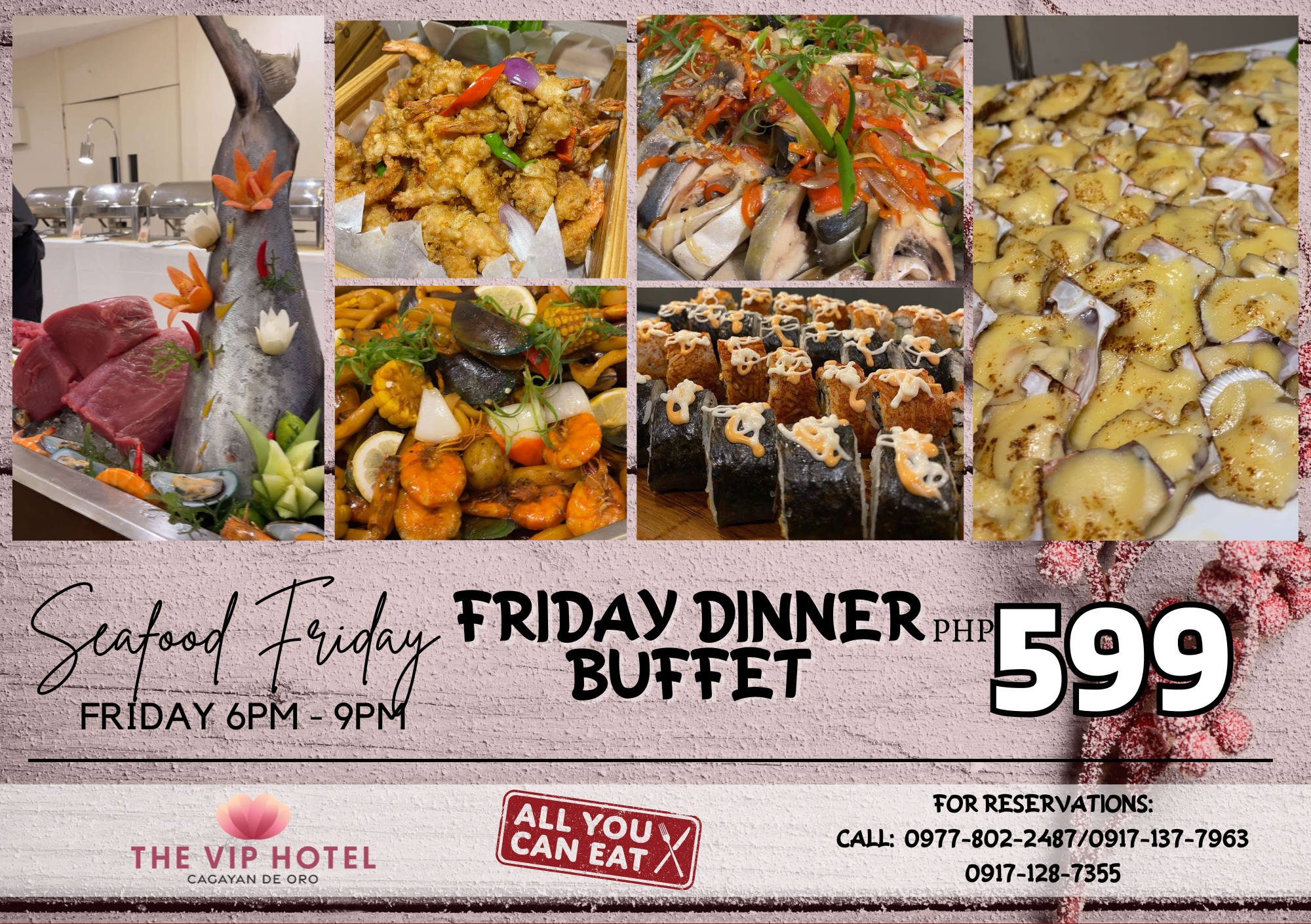 The VIP - Satisfy your food cravings during our Friday Dinner Buffet ...