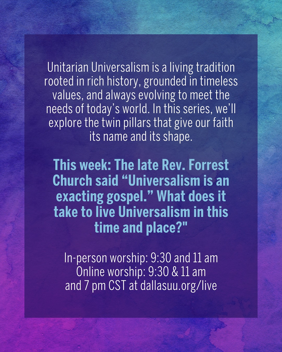 First Unitarian Church of Dallas | Dallas TX
