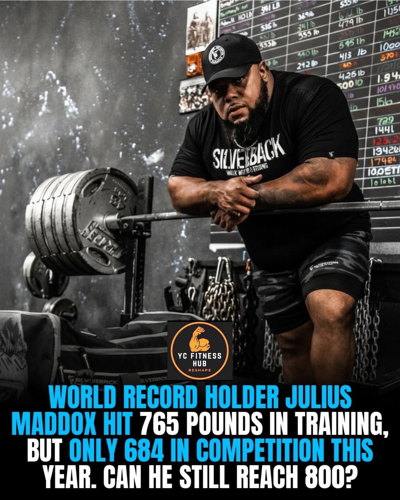Julius Maddox chases 800lb raw bench press