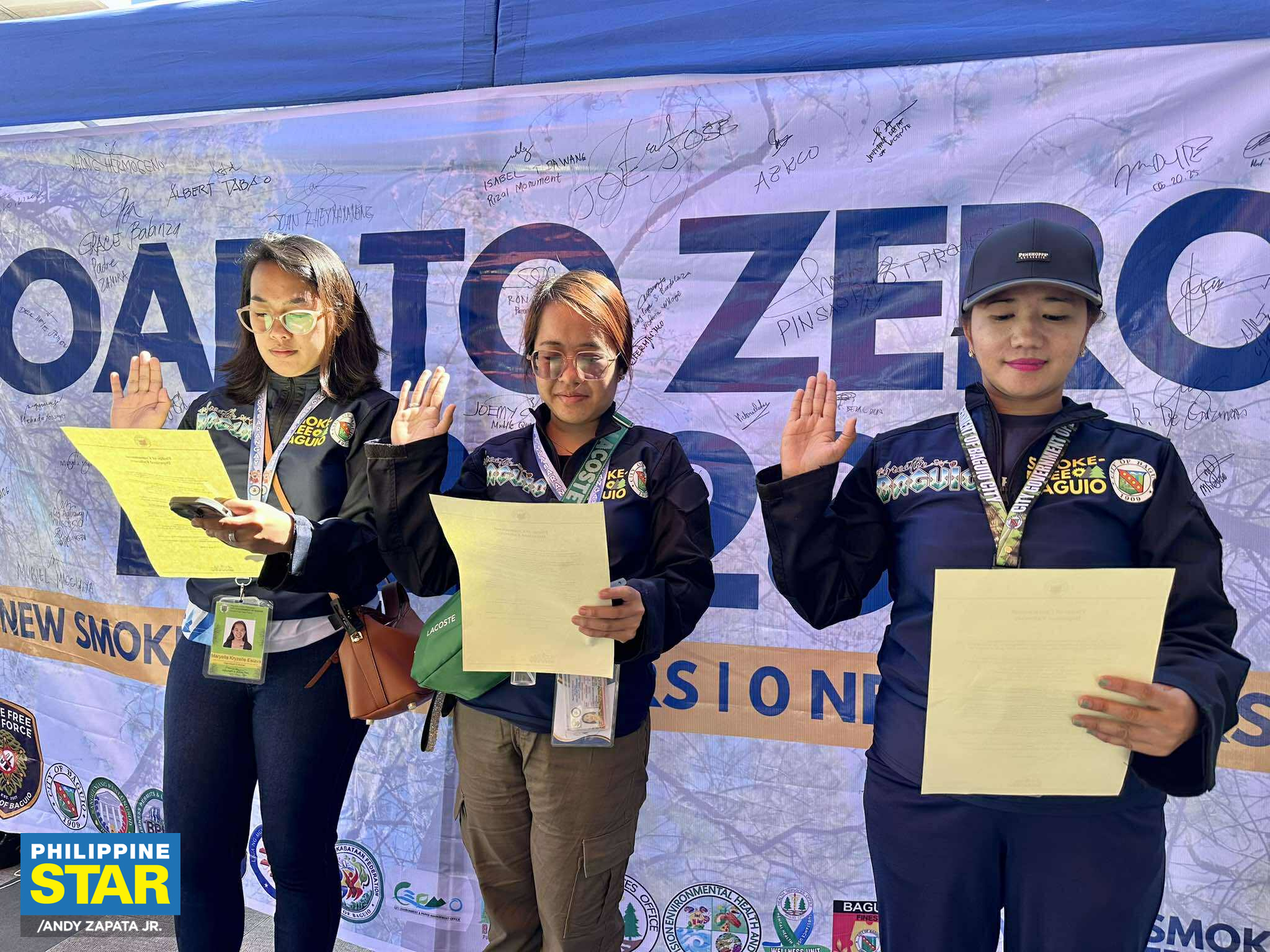 Philippine - Members of Baguio City Smoke-Free Task Force hold an oath ...