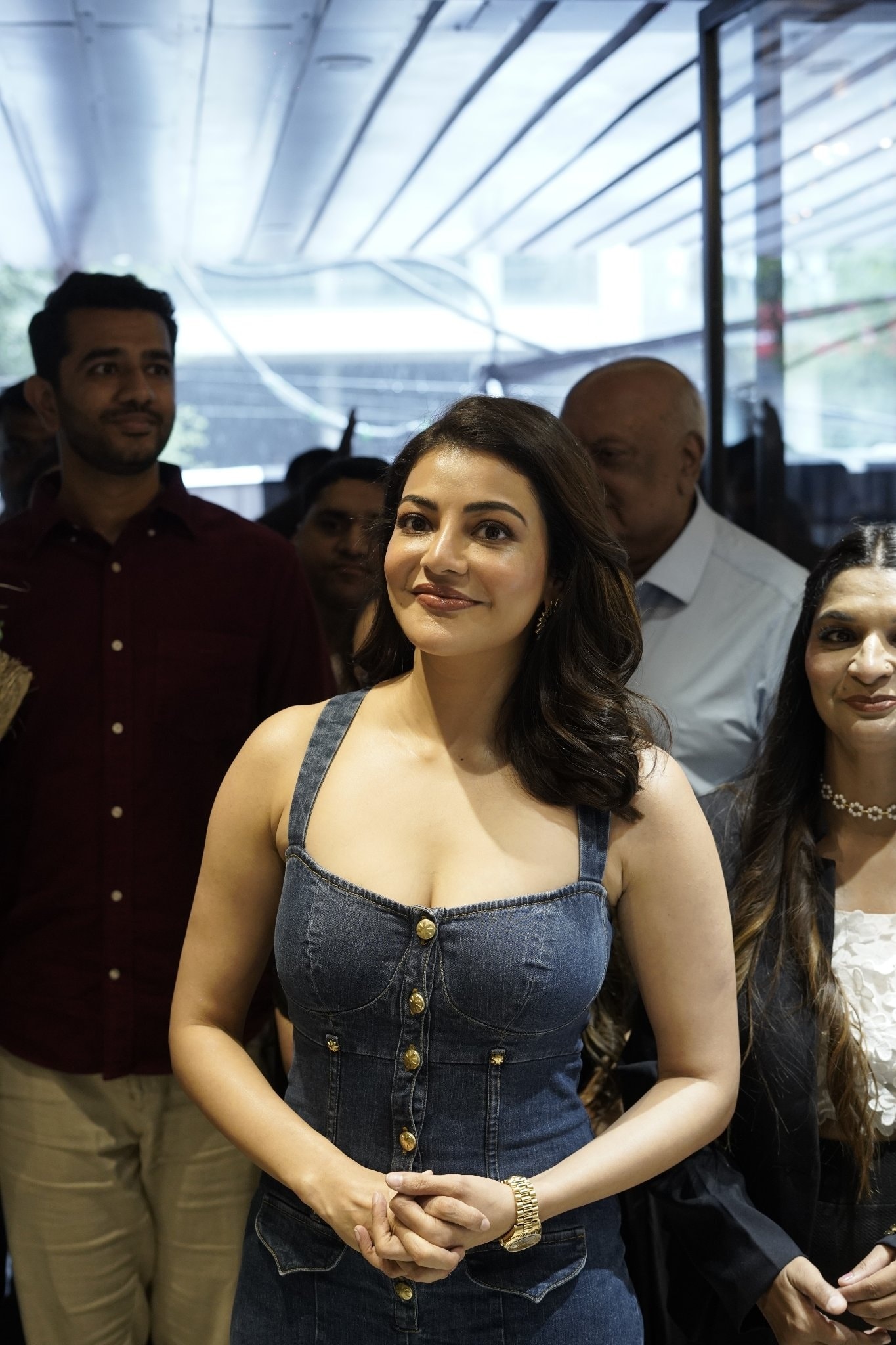kajal agarwal blue dress denim Salwar kameez