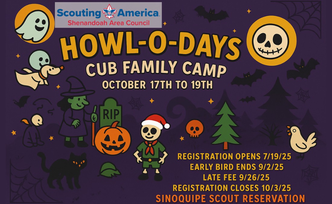 Shenandoah - 🎃🎄 Howl-O-Days Are Coming to Camp! 🎄🎃 Join us for Cub ...
